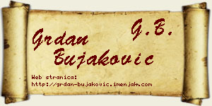 Grdan Bujaković vizit kartica